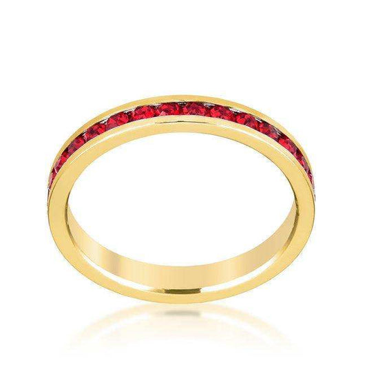 Stylish Stackables Ruby Red Gold Ring - JGI - Flyclothing LLC