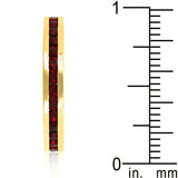 Stylish Stackables with Garnet in Gold Crystal Ring - JGI - Flyclothing LLC