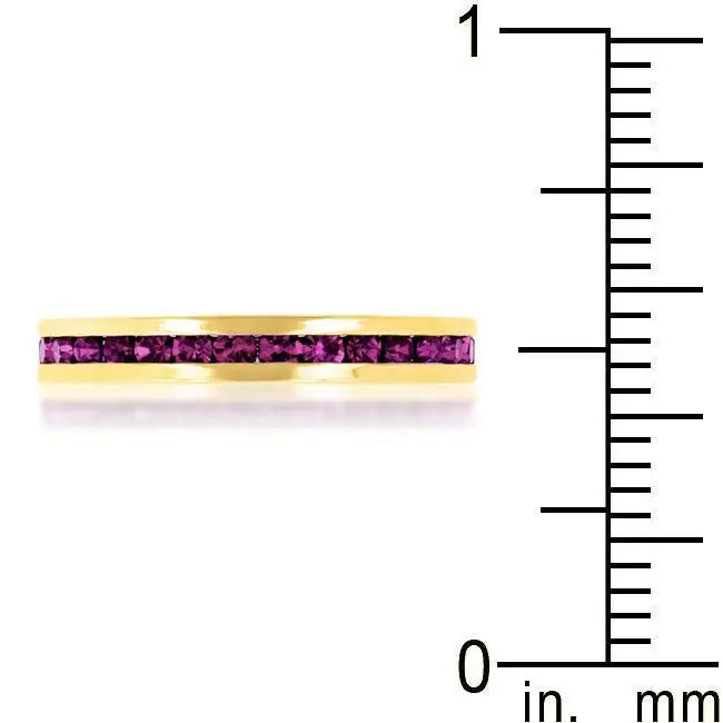 Stylish Stackables with Purple Crystal Ring - JGI - Flyclothing LLC