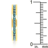 Stylish Stackables Aqua Crystal Gold Ring - JGI - Flyclothing LLC