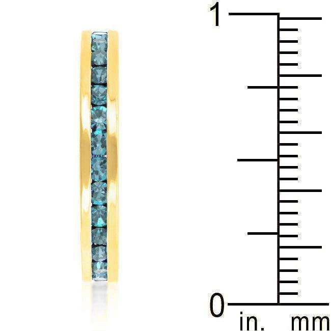 Stylish Stackables Aqua Crystal Gold Ring - JGI - Flyclothing LLC