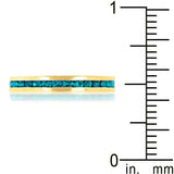 Stylish Stackables Turquoise Crystal Gold Ring - JGI - Flyclothing LLC