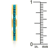 Stylish Stackables Turquoise Crystal Gold Ring - JGI - Flyclothing LLC