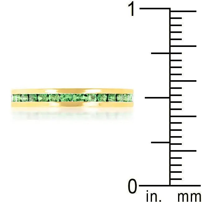 Stylish Stackables Peridot Crystal Gold Ring - JGI - Flyclothing LLC