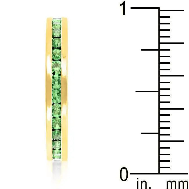 Stylish Stackables Peridot Crystal Gold Ring - JGI - Flyclothing LLC