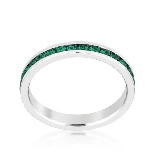 Stylish Stackables Emerald Crystal Ring - JGI - Flyclothing LLC