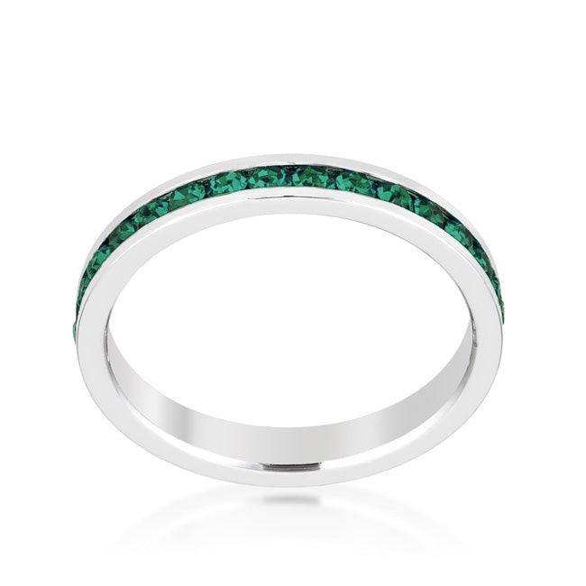 Stylish Stackables Emerald Crystal Ring - JGI - Flyclothing LLC