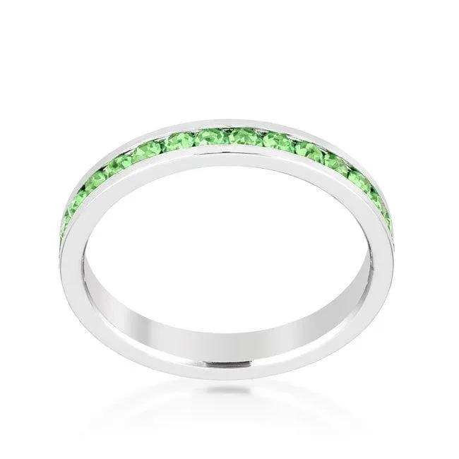 Stylish Stackables Peridot Crystal Ring - JGI - Flyclothing LLC