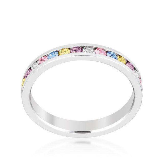 Stylish Stackables Mixed Crystal Ring - JGI - Flyclothing LLC