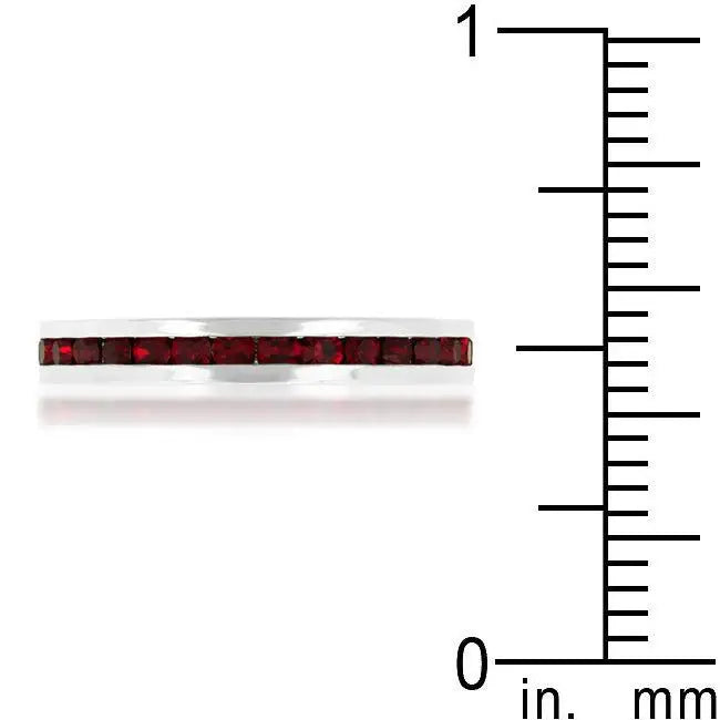 Stylish Stackables with Garnet Crystal Ring - JGI - Flyclothing LLC