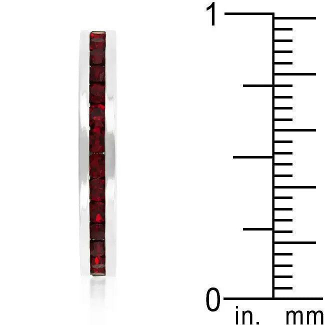 Stylish Stackables with Garnet Crystal Ring - JGI - Flyclothing LLC