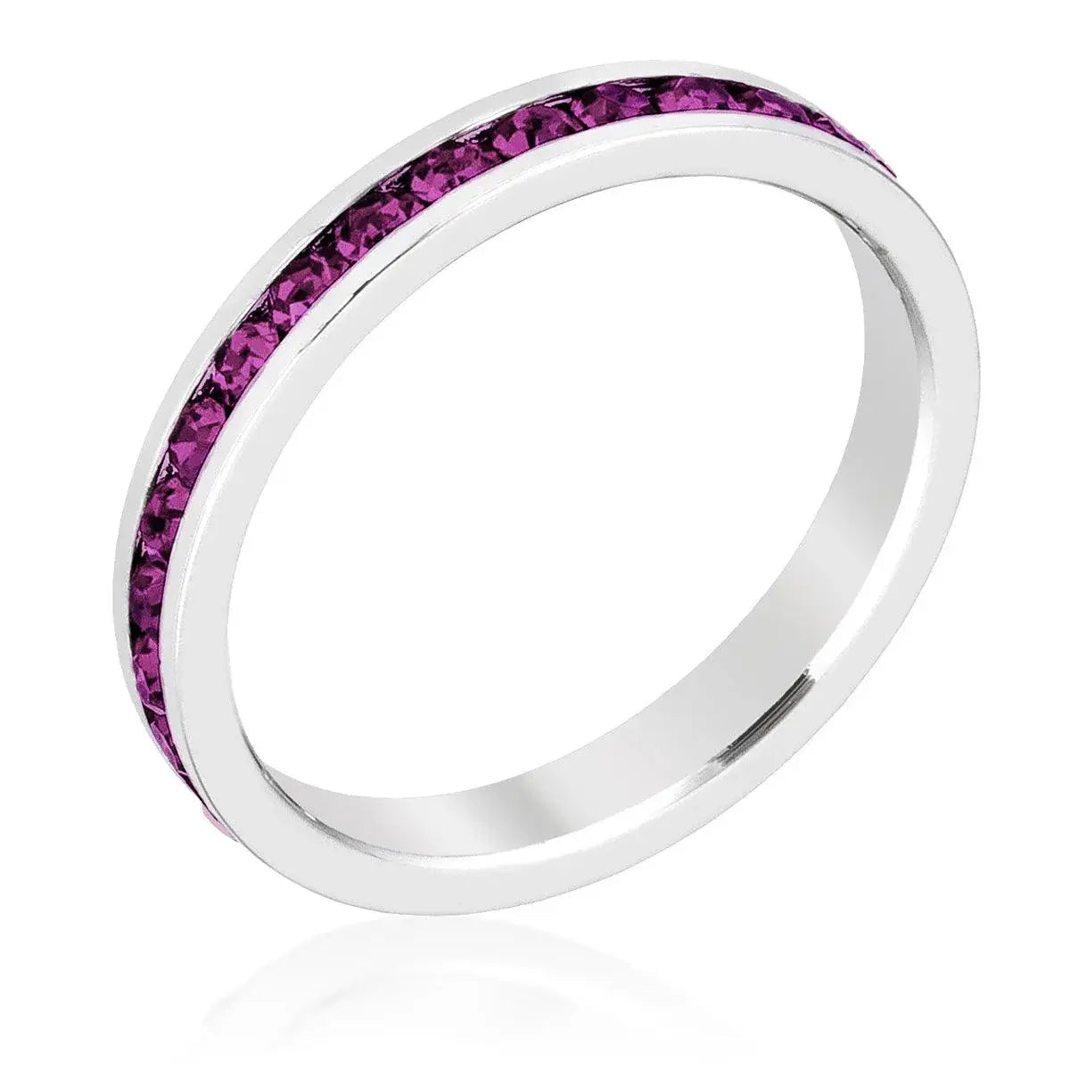 Stylish Stackables with Amethyst Crystal Ring - JGI - Flyclothing LLC