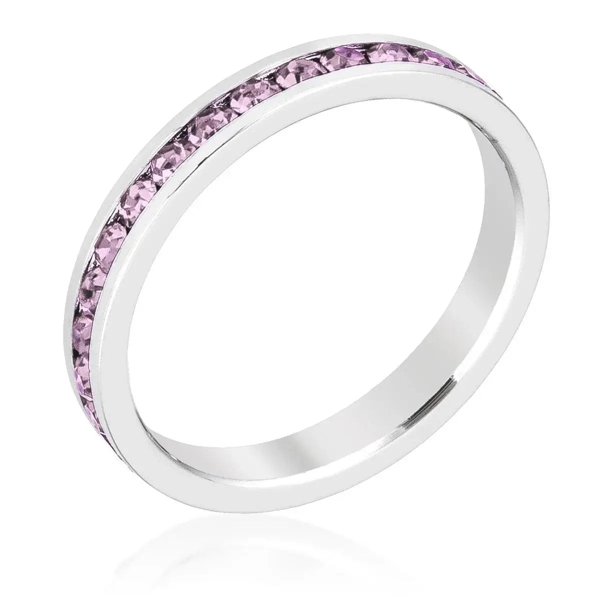 Stylish Stackables with Lavender Crystal Ring - JGI - Flyclothing LLC