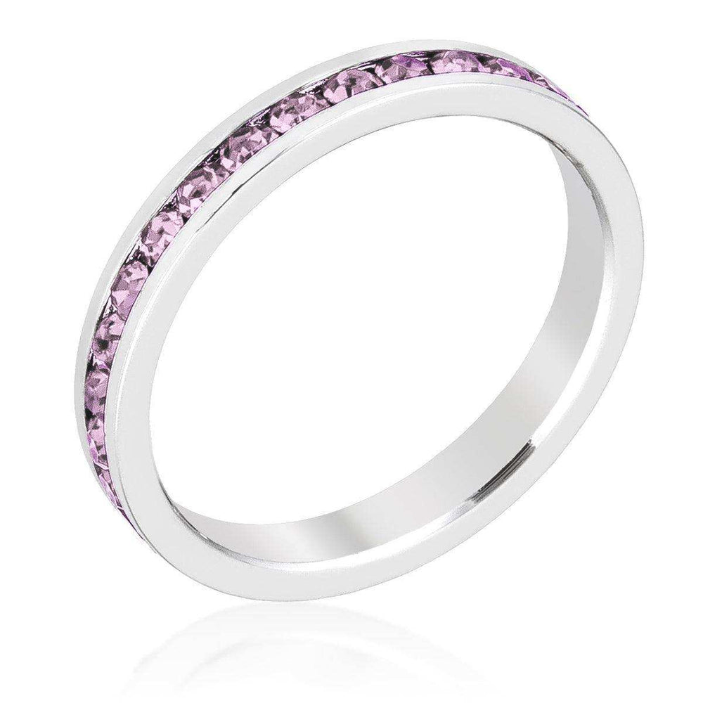 Stylish Stackables with Lavender Crystal Ring - JGI - Flyclothing LLC