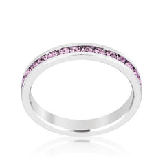 Stylish Stackables with Lavender Crystal Ring - Flyclothing LLC