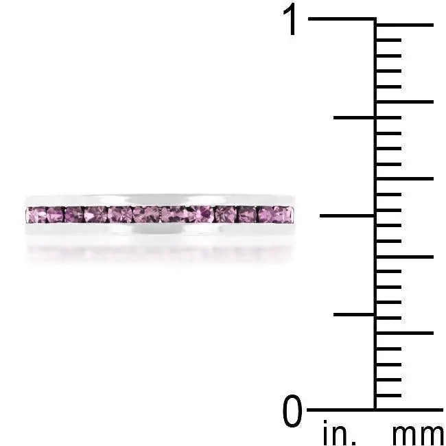 Stylish Stackables with Lavender Crystal Ring - JGI - Flyclothing LLC