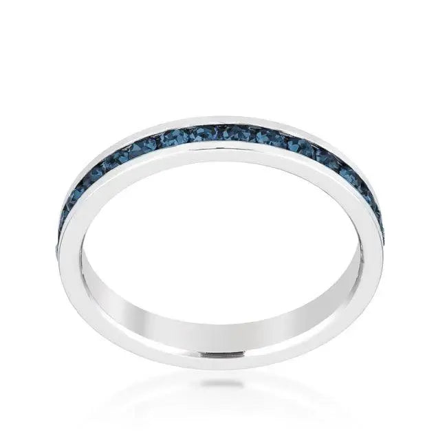 Stylish Stackables with Montana Blue Crystal Ring - JGI - Flyclothing LLC