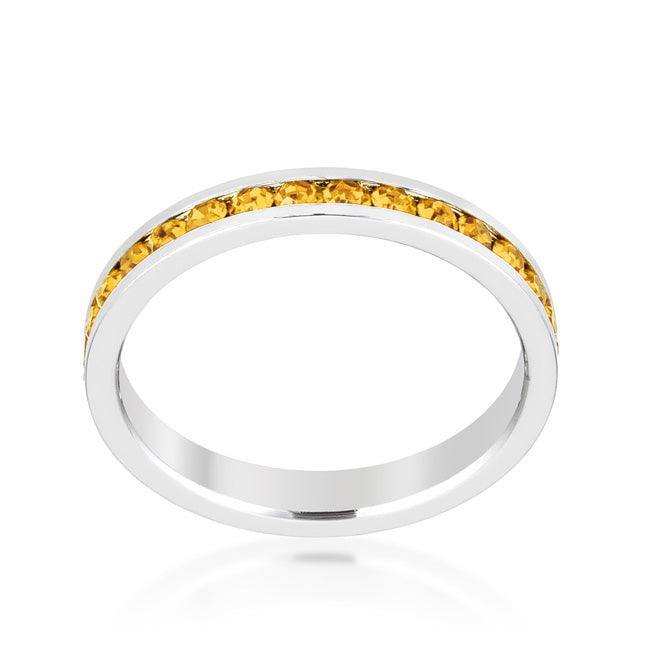 Stylish Stackables with Yellow Crystal Ring - JGI - Flyclothing LLC