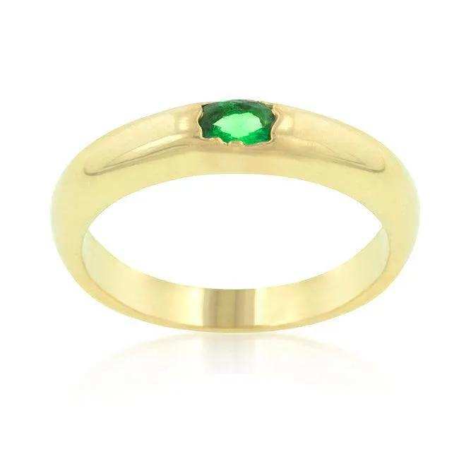 Green Oval Simple Ring - JGI - Flyclothing LLC