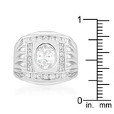 Mens Cubic Zirconia Square Ring - JGI - Flyclothing LLC
