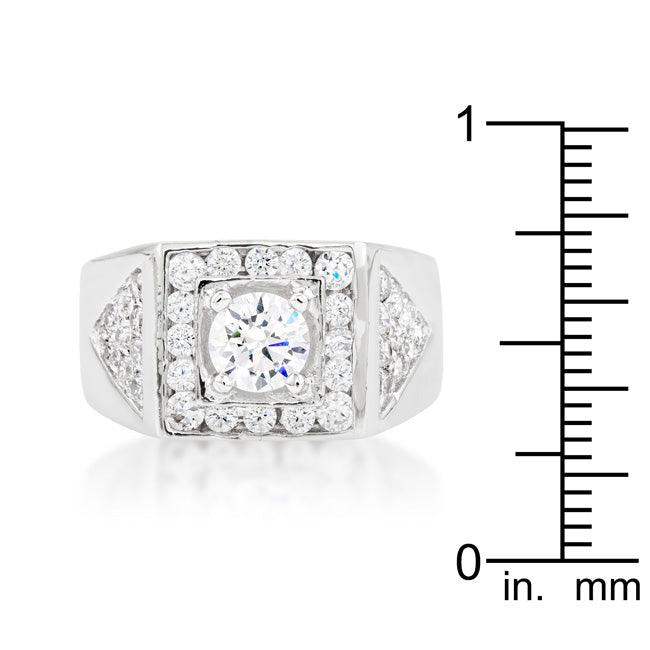 Brilliant Mens Cubic Zirconia Ring - JGI - Flyclothing LLC