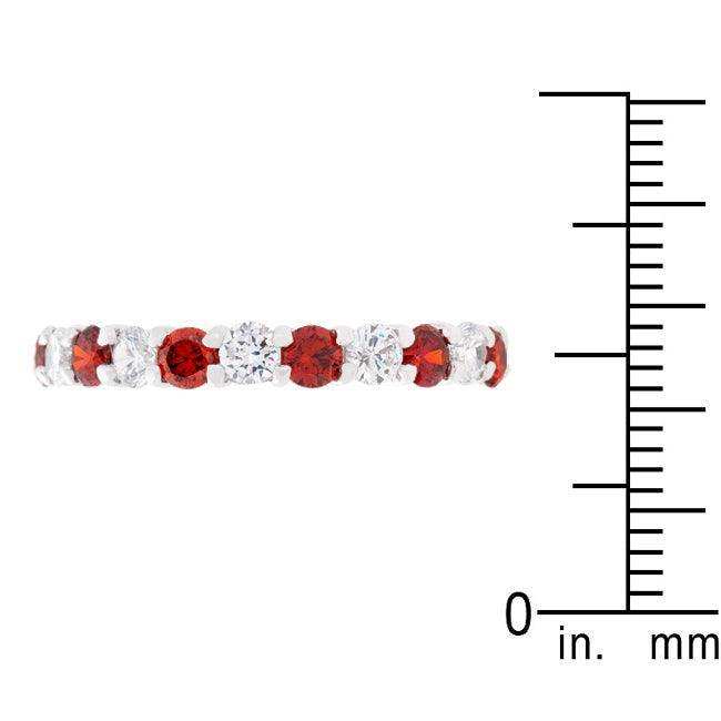 Mini Jessica Band with Garnet Cubic Zirconia - JGI - Flyclothing LLC