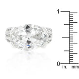 Oval Triplet Cubic Zirconia Ring - JGI - Flyclothing LLC