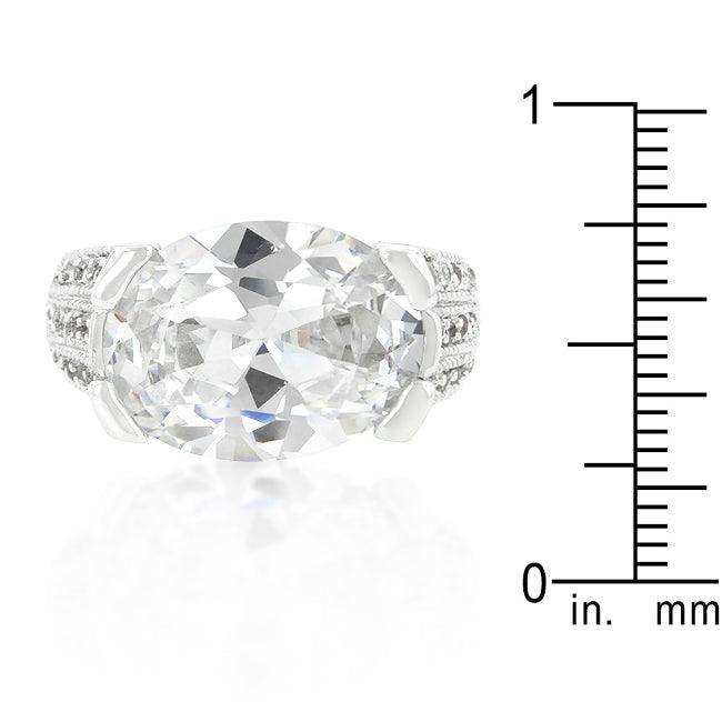 Oval Triplet Cubic Zirconia Ring - JGI - Flyclothing LLC