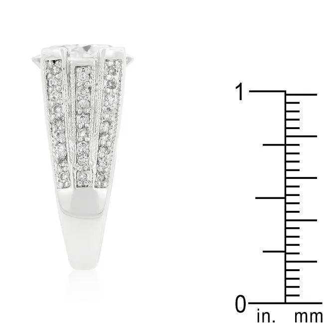 Oval Triplet Cubic Zirconia Ring - JGI - Flyclothing LLC