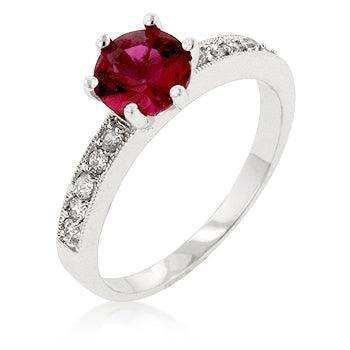 Petite Garnet Red Engagement Ring - JGI - Flyclothing LLC