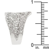 Cubic Zirconia Filigree Hearts Ring - JGI