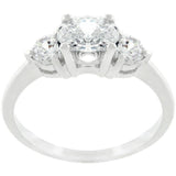 Oval Serenade Triplet Ring in Silvertone Finish - JGI