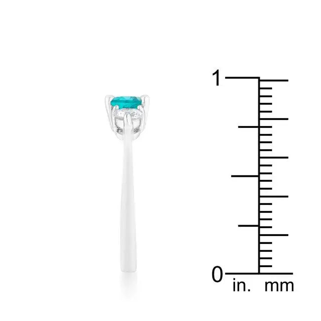 Mariah 1.2ct CZ Rhodium Aqua Simple Classic Ring - JGI - Flyclothing LLC