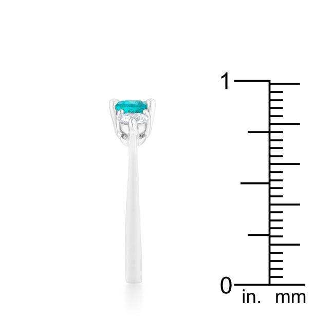 Mariah 1.2ct CZ Rhodium Aqua Simple Classic Ring - JGI - Flyclothing LLC