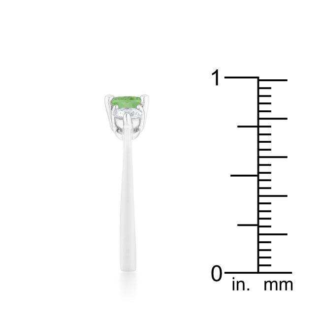 Miranna 1.2ct Peridot CZ Rhodium Classic Oval Ring - JGI - Flyclothing LLC