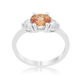 Miranna 1.2ct Champagne CZ Rhodium Classic Oval Ring - JGI - Flyclothing LLC