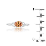 Miranna 1.2ct Champagne CZ Rhodium Classic Oval Ring - JGI - Flyclothing LLC