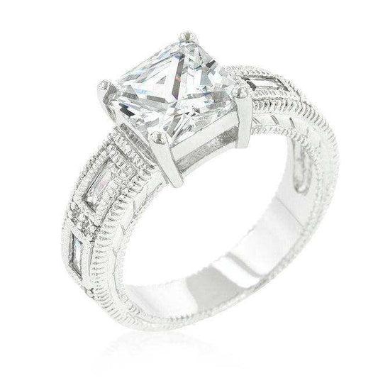 Clear Cubic Zirconia 5-Stone Ring - JGI - Flyclothing LLC