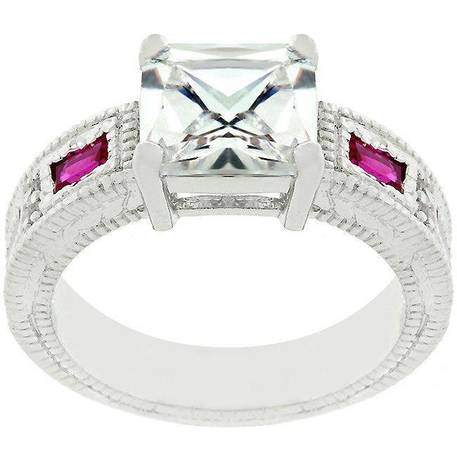 Prima Donna Ruby Red Cubic Zirconia Ring - JGI