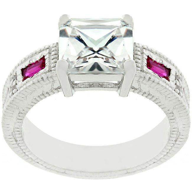 Prima Donna Ruby Red Cubic Zirconia Ring - JGI - Flyclothing LLC
