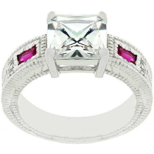 Prima Donna Ruby Red Cubic Zirconia Ring - JGI - Flyclothing LLC