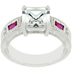 Prima Donna Ruby Red Cubic Zirconia Ring - JGI
