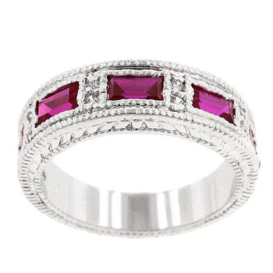 Ruby Red Bezel Eternity Band - JGI - Flyclothing LLC