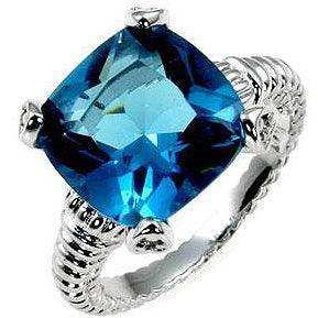 Aqua Cushion Engagement Ring - JGI - Flyclothing LLC
