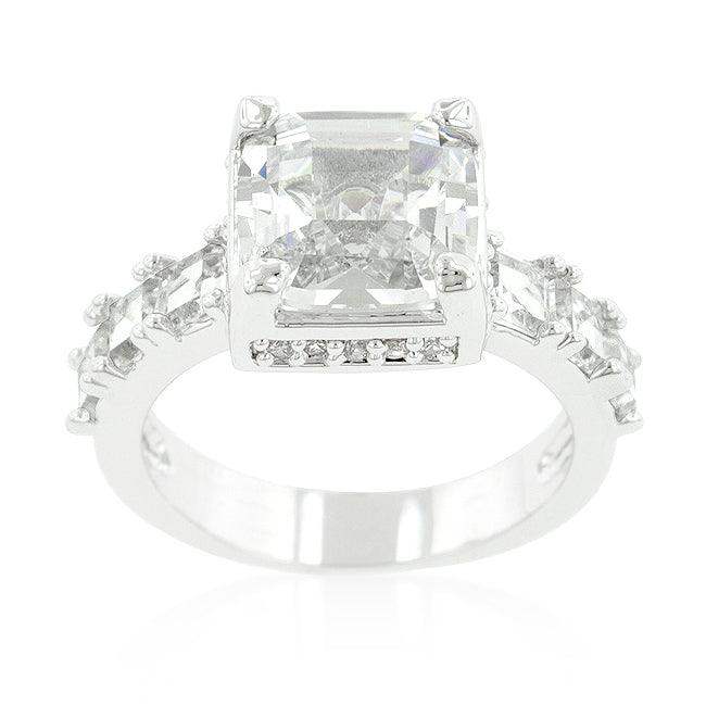 Asscher Cut Engagement Ring - JGI - Flyclothing LLC