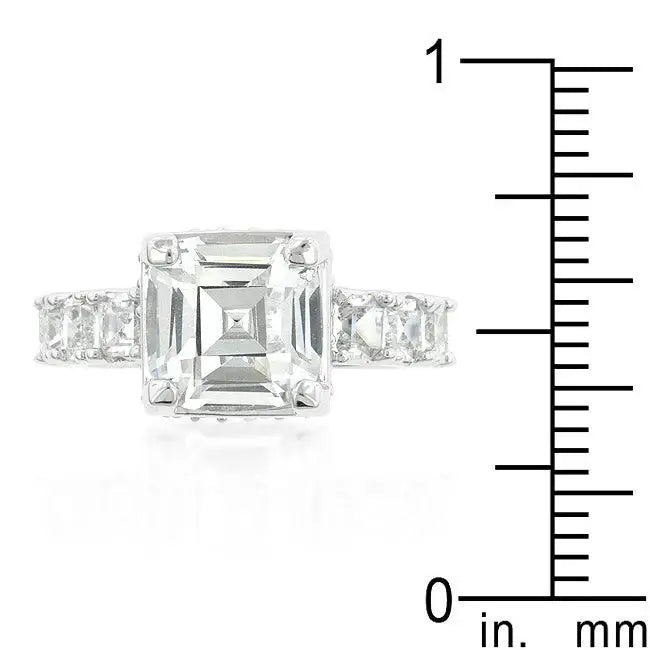 Asscher Cut Engagement Ring - JGI - Flyclothing LLC