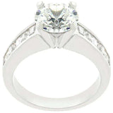 Classic Rhodium Plated Engagement Ring - JGI - Flyclothing LLC