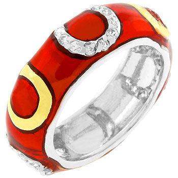 Pink Enamel Horseshoe Ring - JGI - Flyclothing LLC