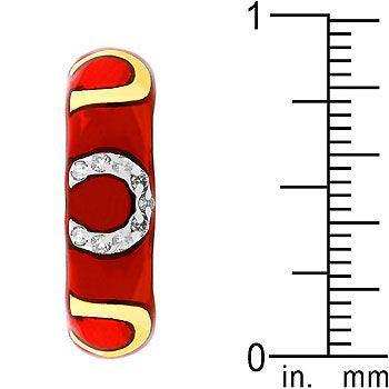 Pink Enamel Horseshoe Ring - JGI - Flyclothing LLC