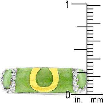 Apple Green Enamel Horseshoe Ring - JGI - Flyclothing LLC